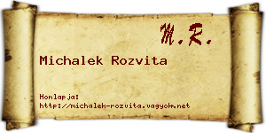 Michalek Rozvita névjegykártya